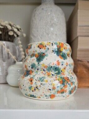 Mudwitch Handmade Fruit Salad Ceramic Planter Trippy Chubby Vase - Home Rare Art